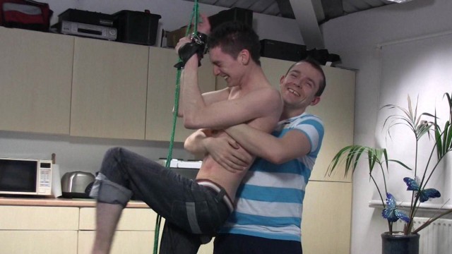 John M Tied To The Ceiling Being Tickled By Chris Xtra 1080P